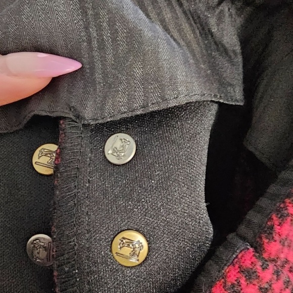 Scotch & Soda Wool Houndstooth Skirt XS Red / White - Picture 5 of 11